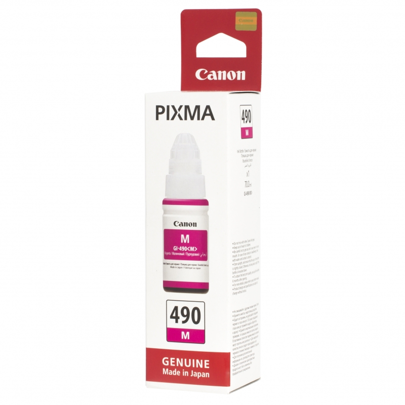 UNITСЕРВИС Чернила Canon GI-490M PIXMA G1400/2400/3400, 70мл (О) пурпурные 0665C001