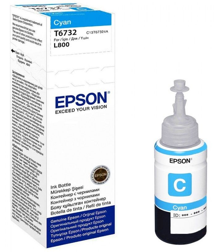 UNITСЕРВИС Чернила Epson L800/L1800/L810/L850 (О) C13T67324A, cyan, 70ml