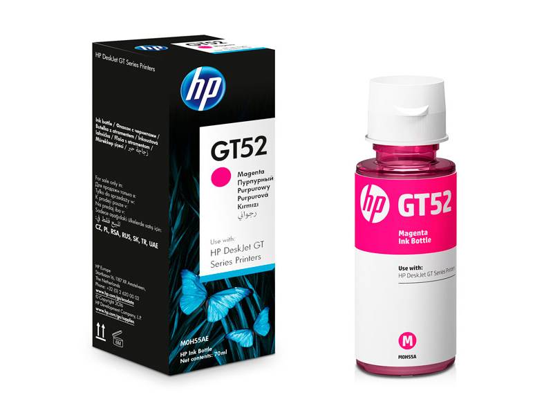 UNITСЕРВИС Чернила GT52 для HP DJ GT, 8000стр/70мл (О) пурпурные M0H55AE